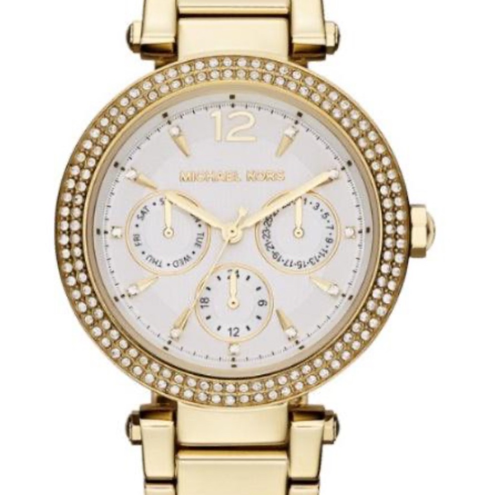 Michael Kors Gold and White Women's Watch